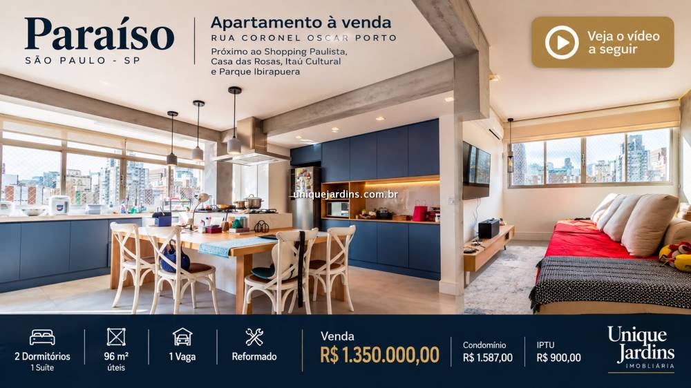 Apartamento venda Paraíso - Referência AP16648