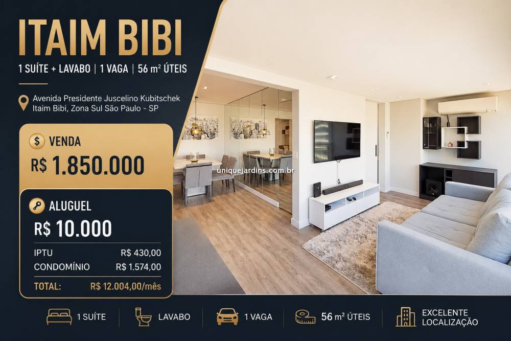Apartamento aluguel Itaim Bibi - Referência AP16660-B