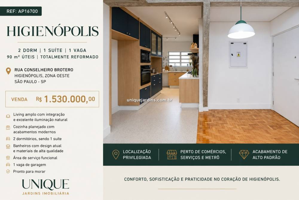 Apartamento venda Higienópolis - Referência AP16700