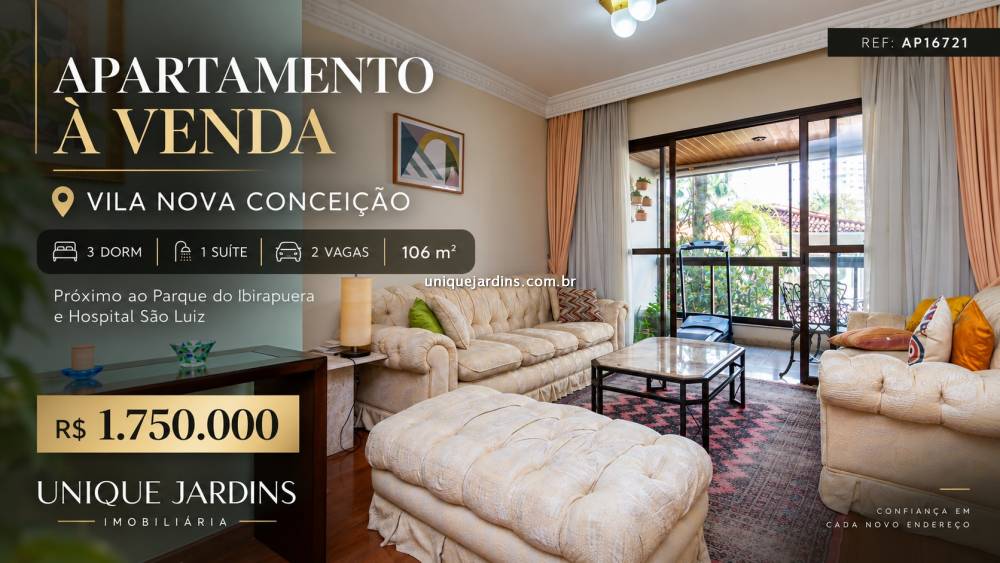 Apartamento venda Vila Nova Conceição - Referência AP16721