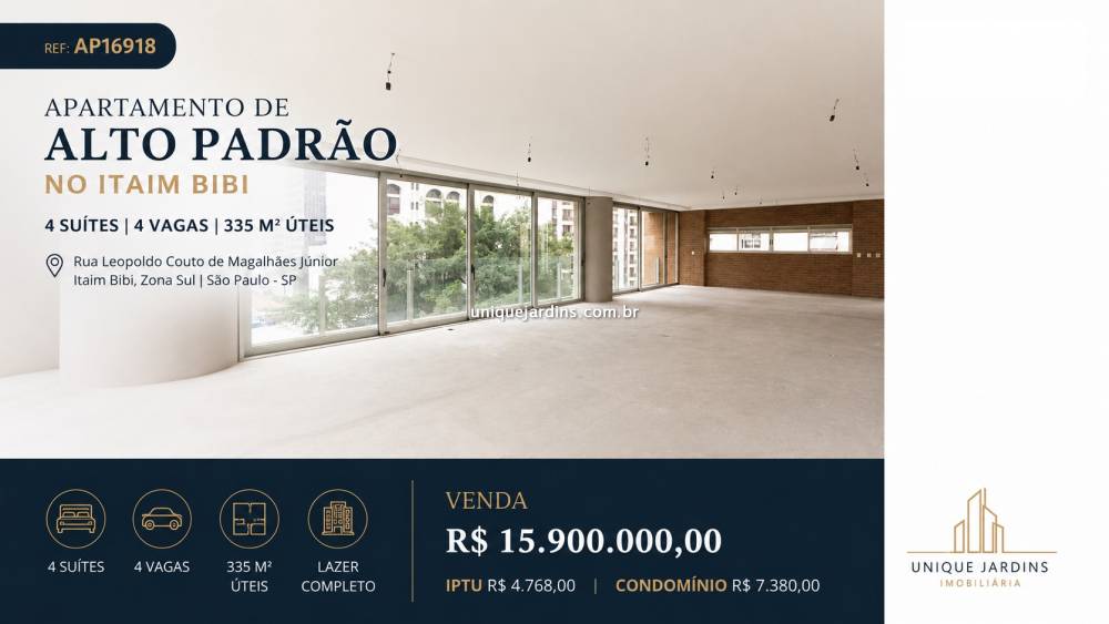 Apartamento venda Itaim Bibi - Referência AP16918