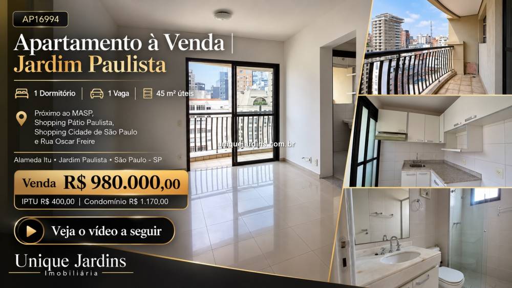 Apartamento venda Jardim Paulista - Referência AP16994