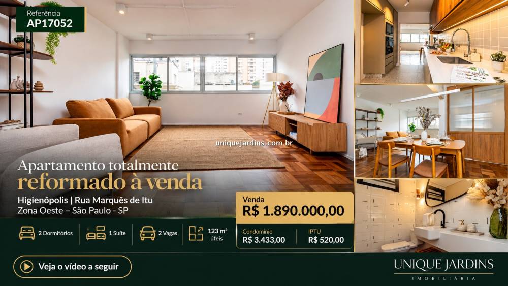 Apartamento venda Higienópolis - Referência AP17052