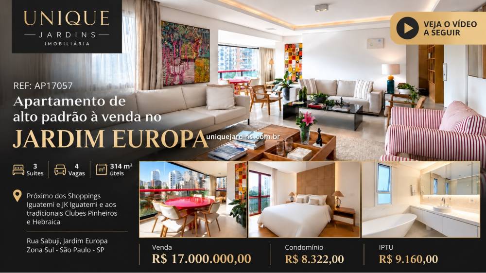 Apartamento venda Jardim Europa - Referência AP17057
