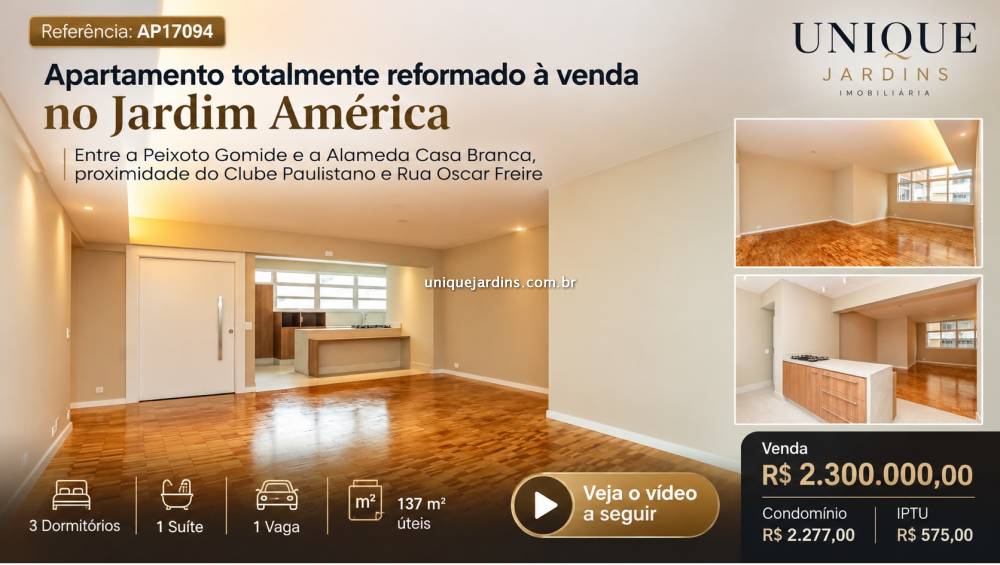 Apartamento venda Jardim América - Referência AP17094