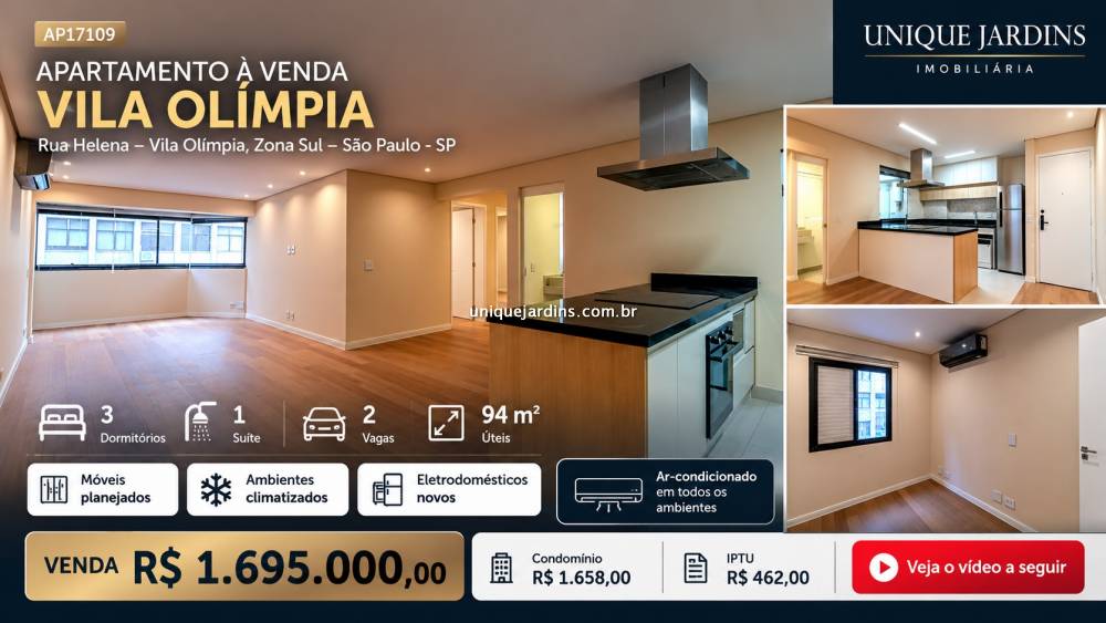 Apartamento venda Vila Olímpia - Referência AP17109