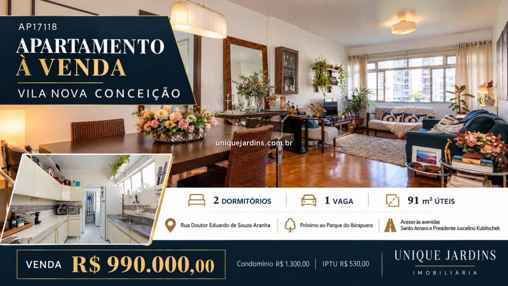Apartamento venda Vila Nova Conceição - Referência AP17118